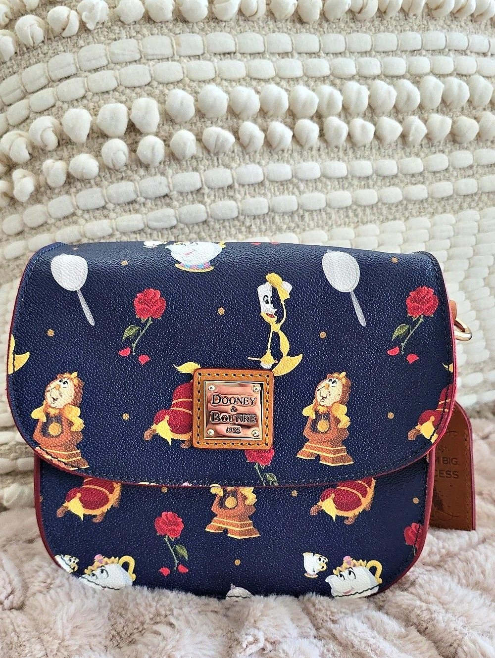 Dooney & Bourke Beauty and the Beast Crossbody Bag Blue & Brown